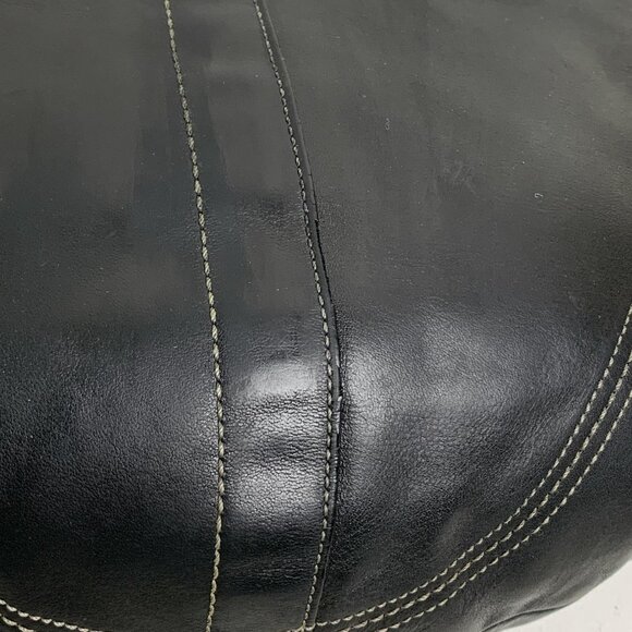 Vintage black leather Coach shoulder - Picture 7 of 8